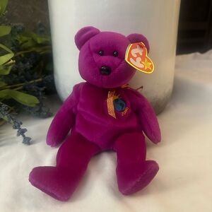 Rare millennium bear with tag with errors mint beanie baby